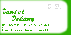 daniel dekany business card